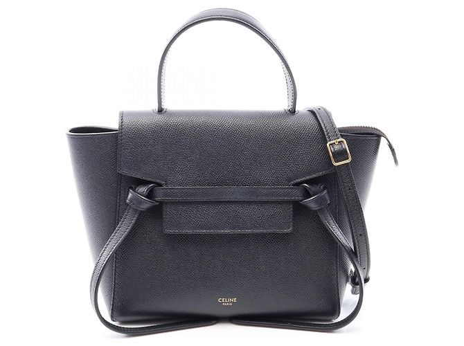 Céline Celine Belt Bag Nano Sac à main 2-Way Noir