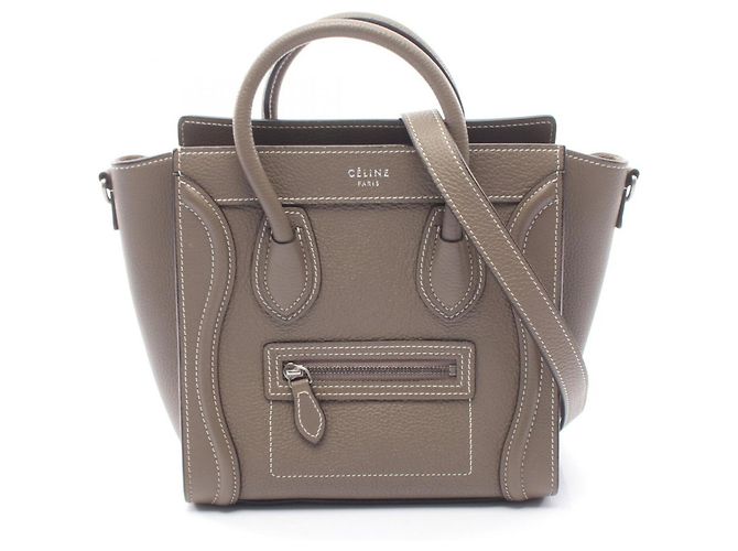 Céline Celine Luggage Nano Shopper Sac à main 2-Way Marron
