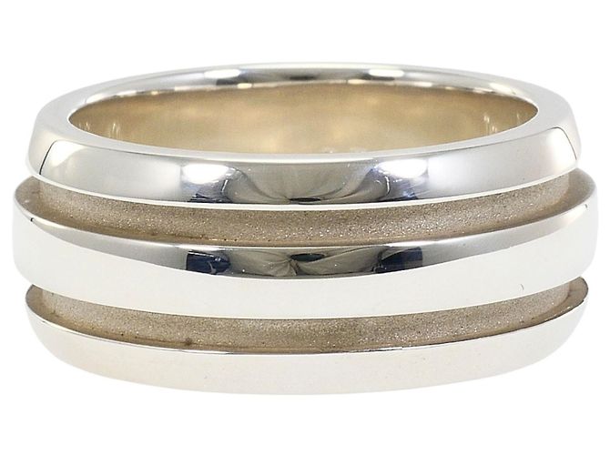 Autre Marque Anillo banda de plata estriada Tiffany & Co.