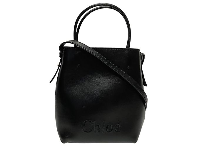 Chloé Sense Micro Tote Bag Schwarz