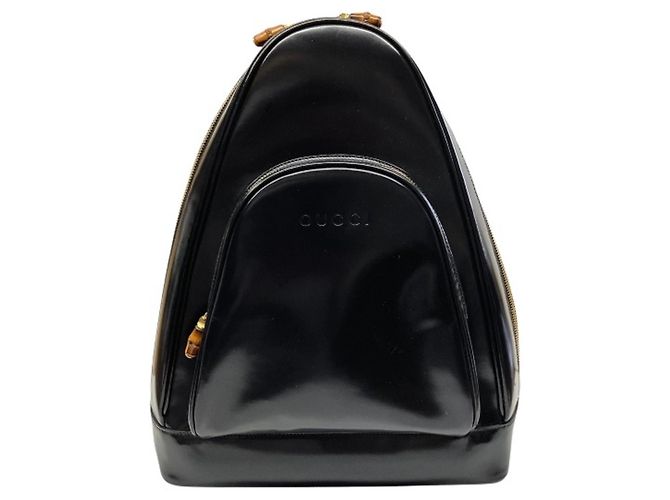 Sac à dos en cuir Gucci Noir