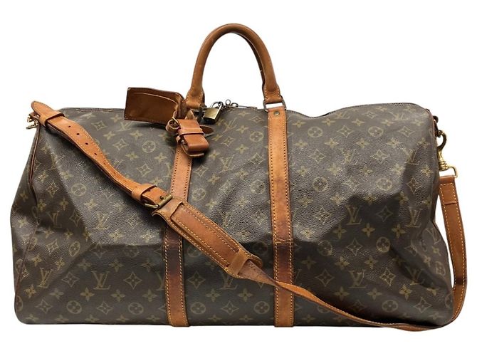 Sac Louis Vuitton Keepall Bandoulière 55 Marron