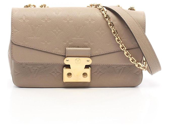 Bolsa de Ombro Louis Vuitton Marceau Monogram Empreinte Tourtrell Bege