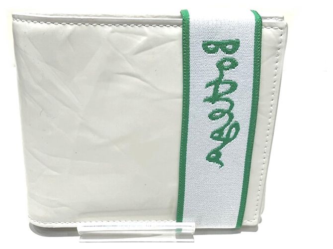 Cartera bi-fold Bottega Veneta Blanco Verde