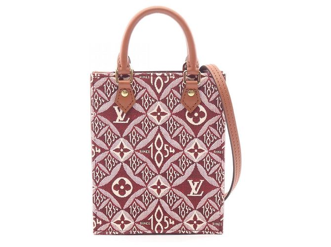 Bolsa Louis Vuitton Petite Sac Plat Marrom Bordeaux