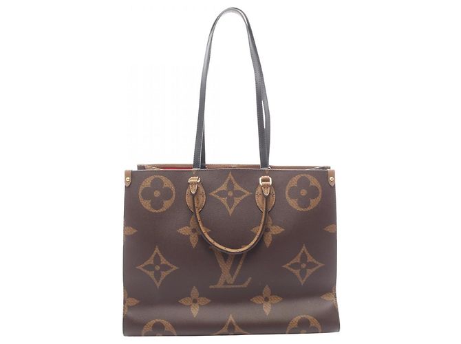 Borsa Louis Vuitton OnTheGo GM Monogram Giant/Monogram Reverse Marrone