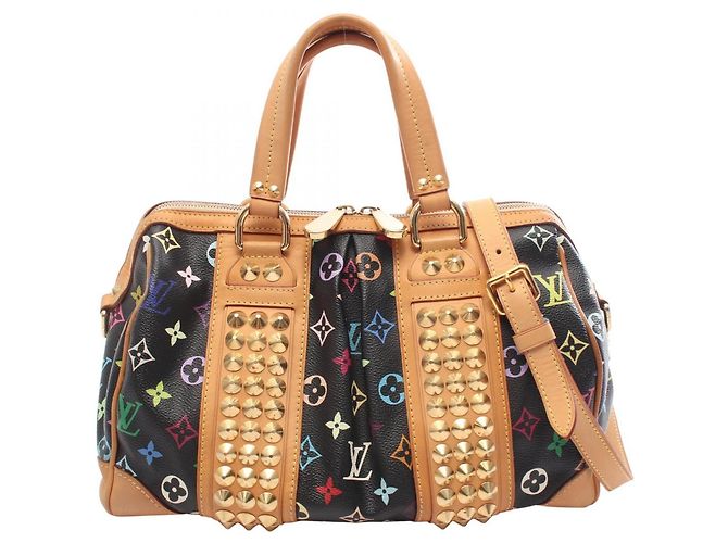 Sac à main 2-Way Louis Vuitton Courtney MM Monogram Multicolor Noir Multicolore