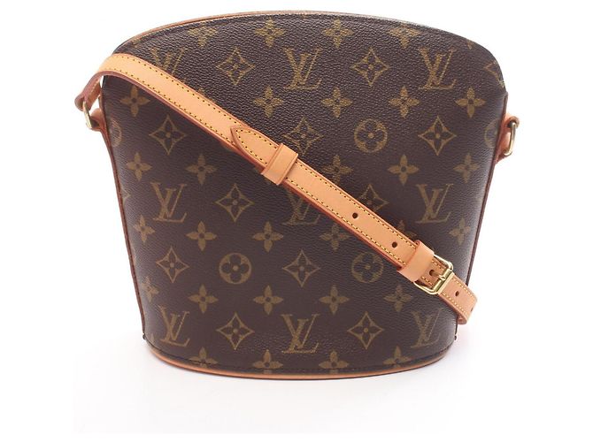 Louis Vuitton Druot Monogram Shoulder Bag Brown