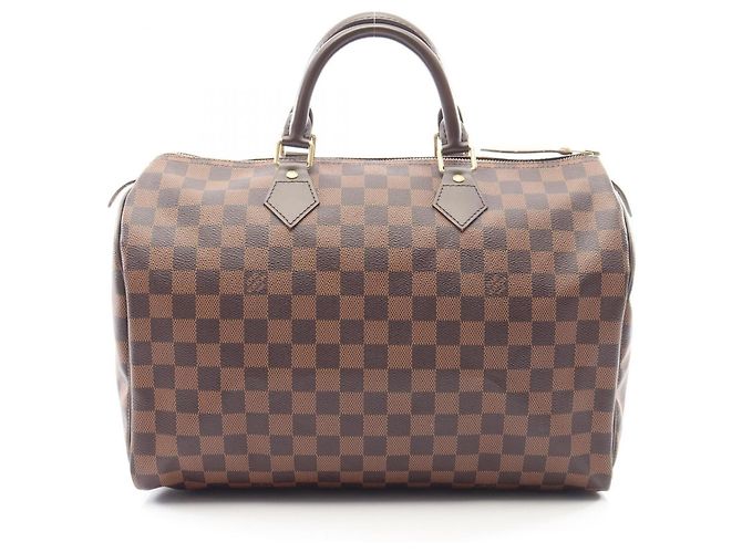 Bolsa Louis Vuitton Speedy 35 Damier Ebene Marrom