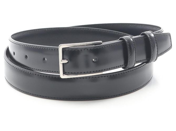 Céline Celine BC-17 25mm Leather Belt for Men Black