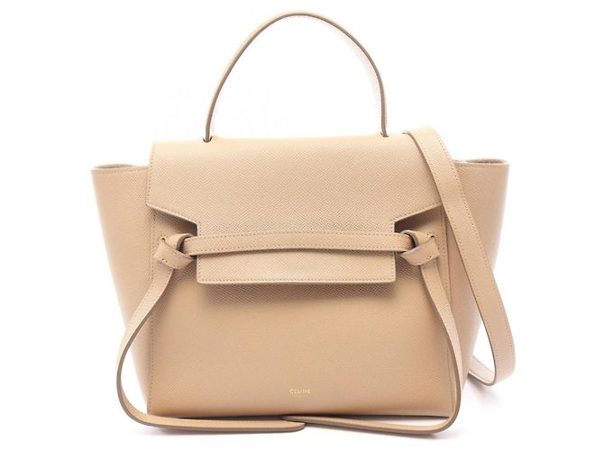 Céline Celine Belt Bag Micro - Handtasche aus beigem Leder