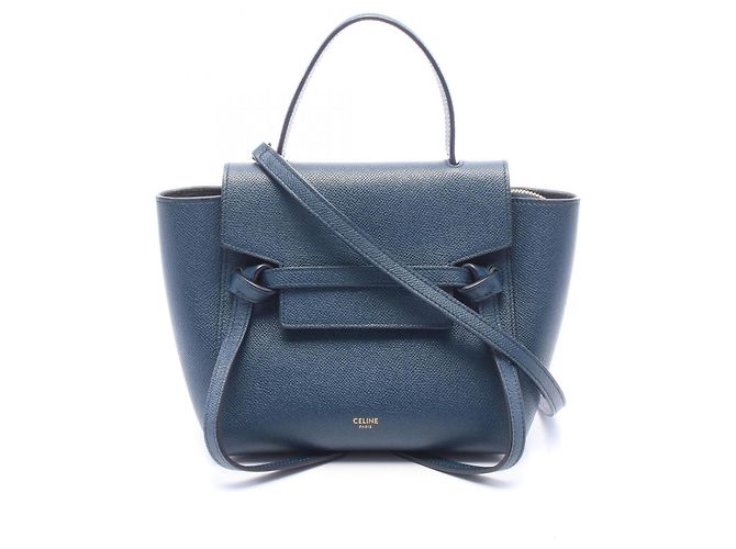 Céline Celine BELT BAG NANO Borsa a mano 2WAY Blu navy