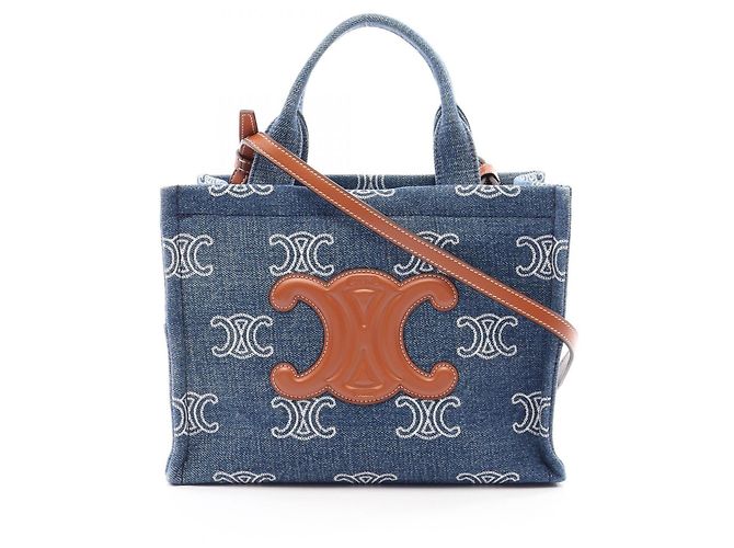 Céline Celine Small Cabas 2-Way Tote Bag Braun Marineblau
