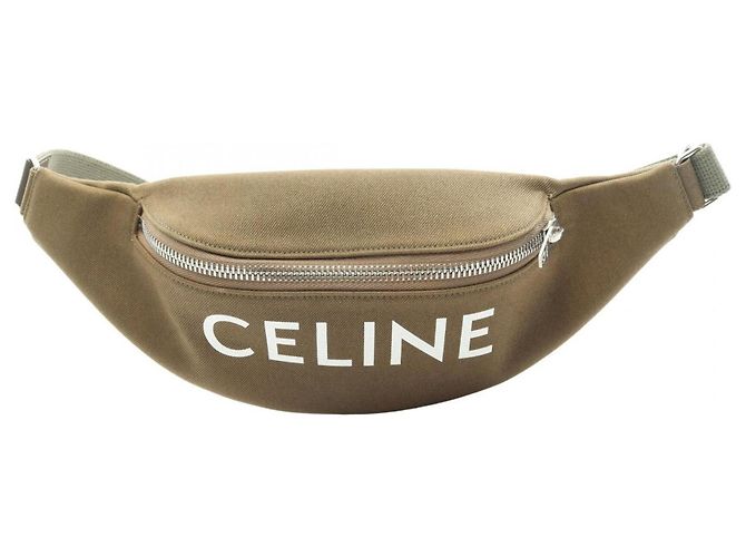 Céline Bolsa de cintura Celine em lona cáqui Caqui