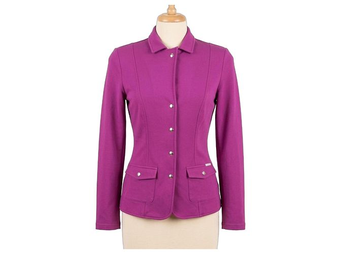Casaco slim de algodão roxo Philosophy di Alberta Ferretti