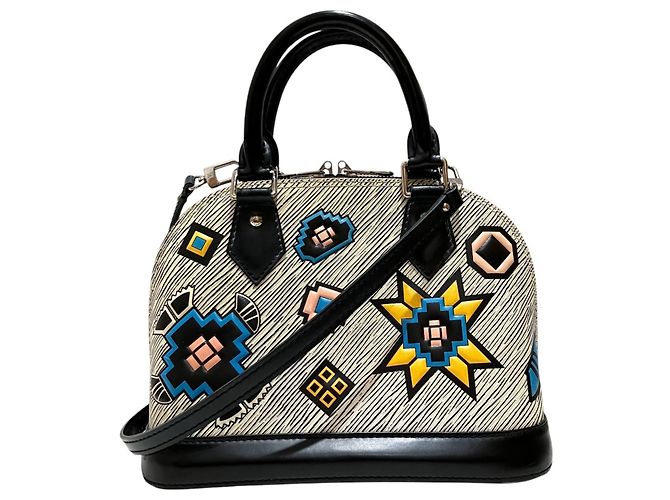Sac à main Louis Vuitton Alma BB Blanc Multicolore