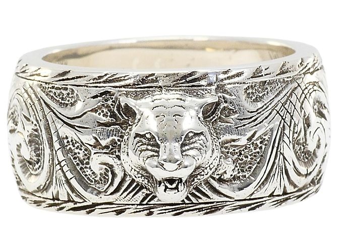 Anello Gucci Testa di Gatto in Argento