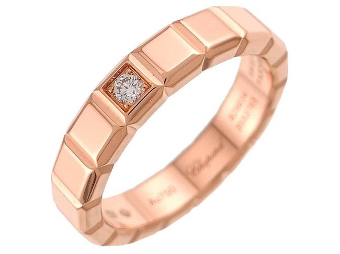 Anello Chopard Ice Cube in oro rosa 18K