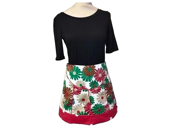 Autre Marque Smash Jupe Pop Blithe à fleurs Marron Blanc Rouge Beige Vert