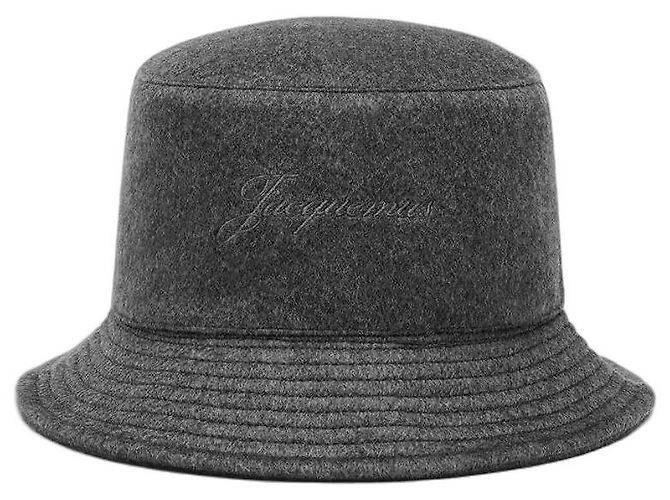Jacquemus Cachemiro Bucket Hat in Grey Wool
