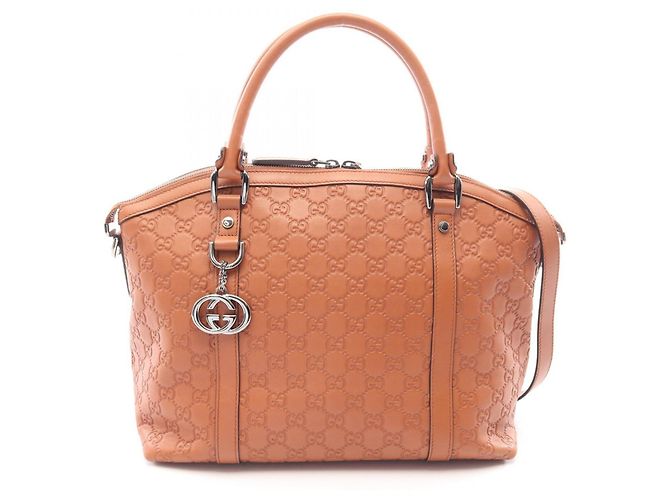 Gucci Interlocking G Guccissima 2-Way Tote Bag Braun