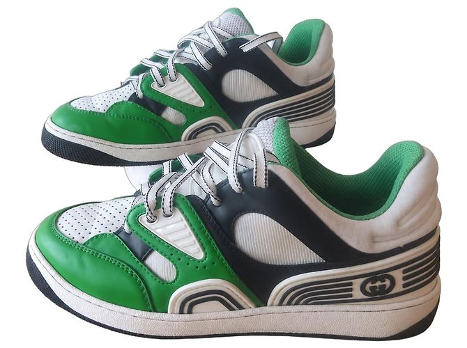Gucci Basket Demetra Sneaker Grün Weiß Schwarz