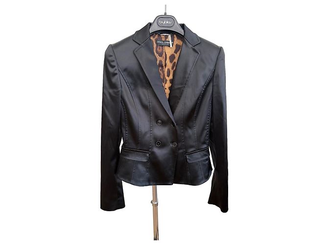 Dolce & Gabbana Conjunto Tailleur em Cetim Preto