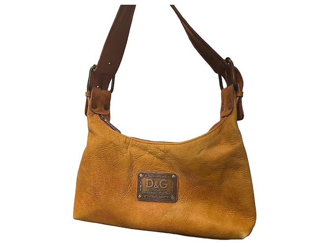 Bolsa de Ombro Dolce & Gabbana em couro marrom