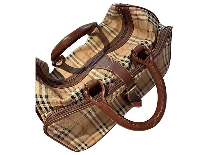 Mala de viagem Burberry Check Marrom Bege