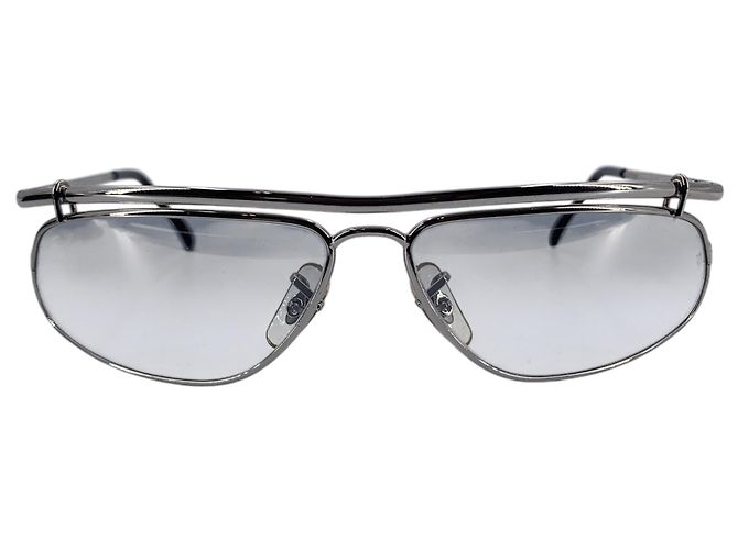 Ray-Ban Occhiali da sole Vintage Silver Metal RB 3153 Light Grey Gradient 60/13 Argento