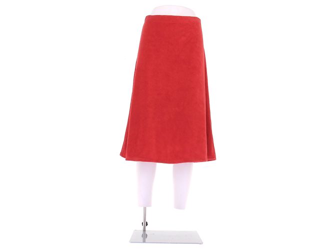 Autre Marque Falda midi roja de esponja