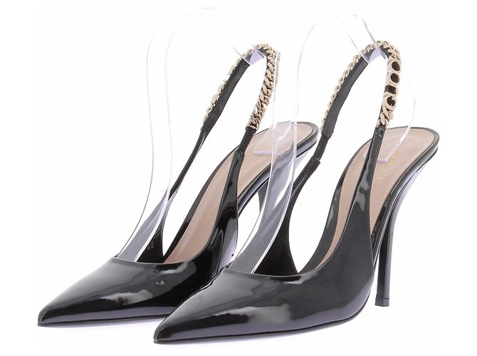 Gucci Schwarze Lackleder-Pumps