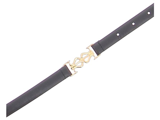 Autre Marque Ceinture noire en cuir Black
