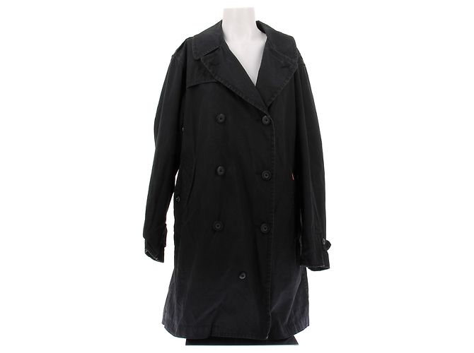 Supreme Trenchcoat Schwarz Baumwolle