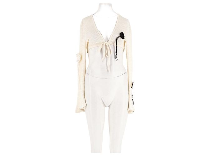 Autre Marque Chaleco KIJUN de algodón blanco