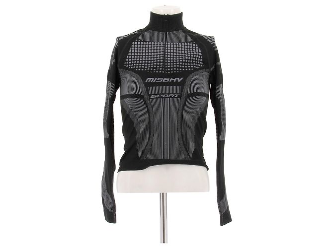 Autre Marque MISBHV Schwarzes Sport-Top mit Reißverschluss