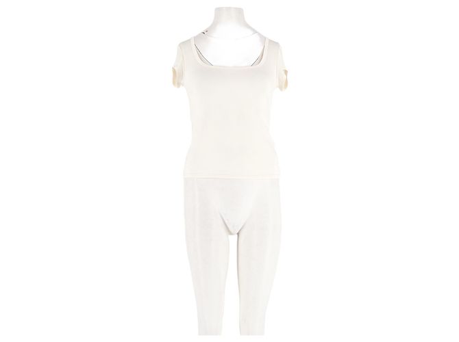 Autre Marque Top reto branco LILYSILK