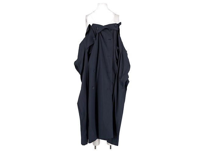 Max Mara Baumwollkleid Marineblau