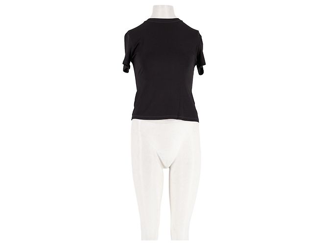 Autre Marque Top recto negro de viscosa LILYSILK Talla S
