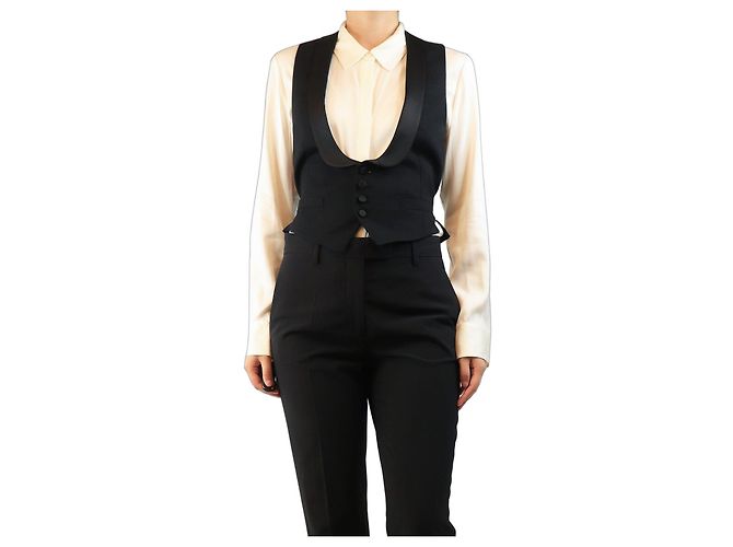Autre Marque Schwarze Smoking-Weste - size UK 8