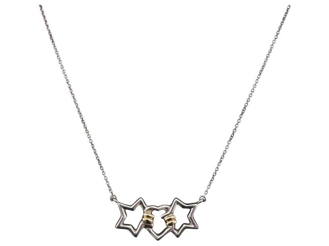 Tiffany & Co TIFFANY&Co. Collar Triple Star Ag925 Silver