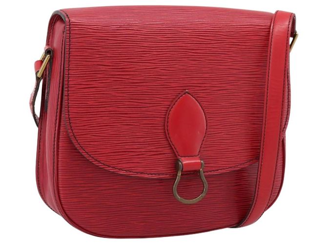LOUIS VUITTON Epi Saint Cloud GM Shoulder Bag Red M52197 LV