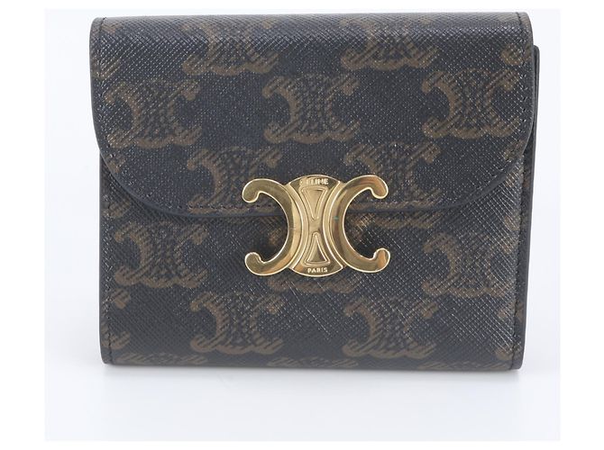 Céline Cartera Tri-fold con solapa Small Celine Castaño