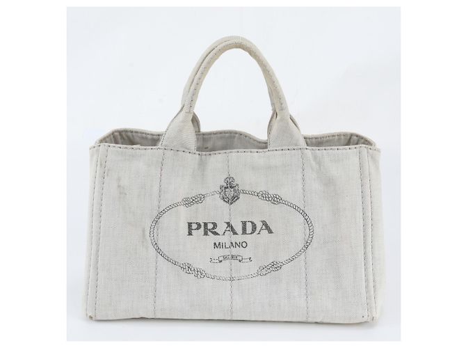 Borsa Tote Prada Canapa Crudo