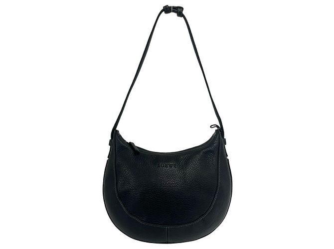 Borsa monospalla Loewe in pelle nera Nero