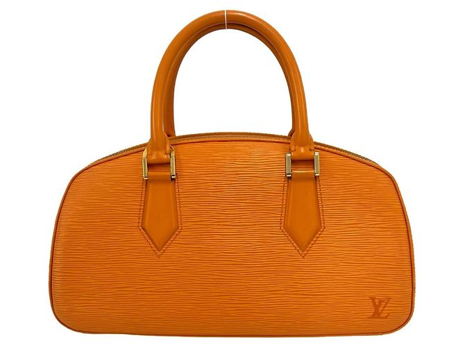 Bolsa de mão Louis Vuitton Jasmine em couro Epi Laranja