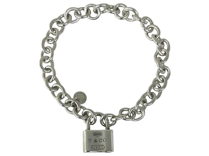 Autre Marque Bracciale Tiffany Vintage Cadena Lock Argento