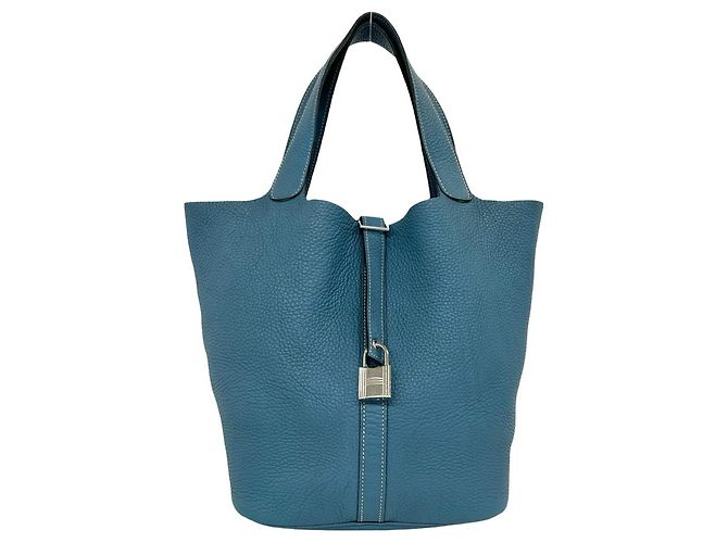 Sac à main Hermès Picotin Lock GM en Blue Jean Bleu