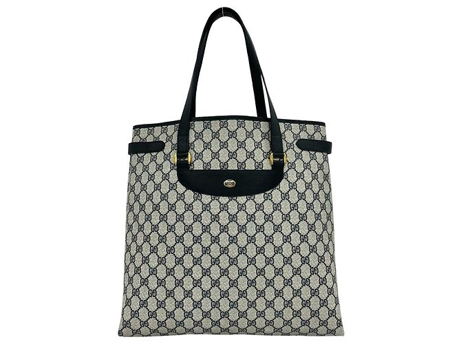 Saco Tote Gucci em couro azul marinho