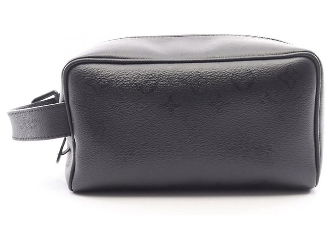 Louis Vuitton Locker Dopp Kit Clutch Handbag Noir
